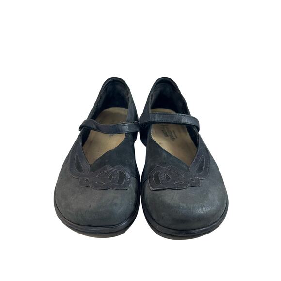 NAOT Black Suede Leather Mary Jane's size 41 Preowned - Picture 2 of 8